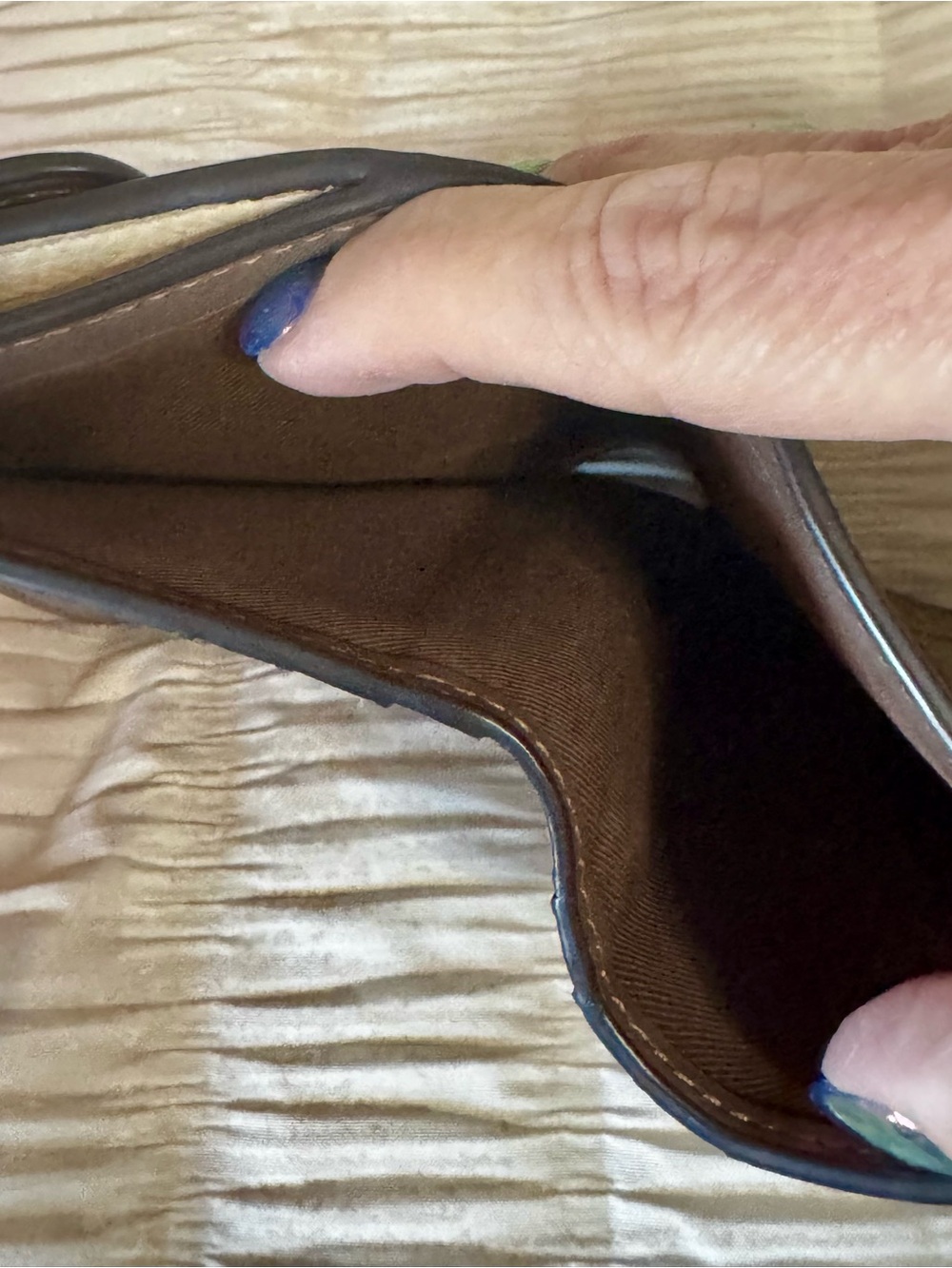 Coach Signature Canvas Wallet with Brown and Black Trim - Picture 5 of 6